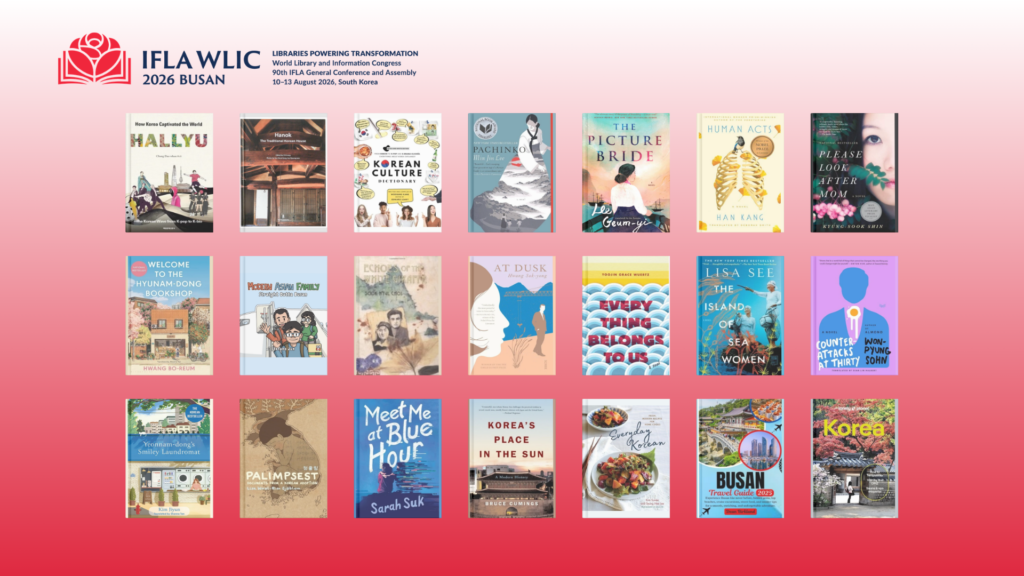 A collage of book covers with the WLIC logo in the corner